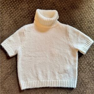 Abercrombie & Fitch White Turtleneck Sweater